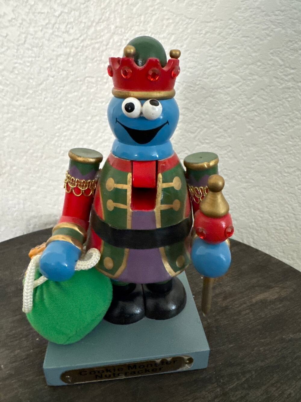 Sesame Street Cookie Monster Christmas Nutcracker Kurt Adler 2007 Rare